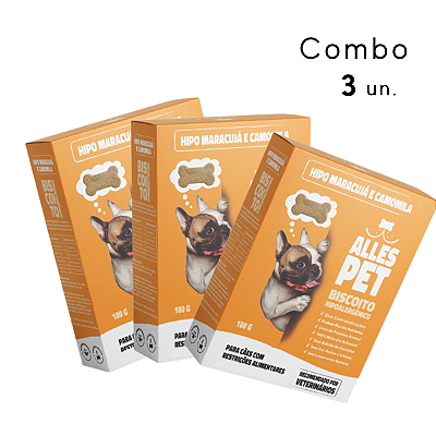 Petisco Hipoalergênico Maracujá e Camomila 180 gr - (Combo 3 unidades)