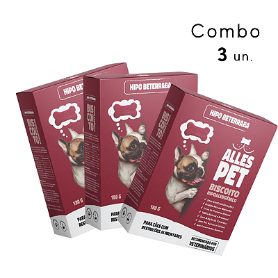 Petisco Hipoalergênico Beterraba 180 gr (Combo 3 unidades)