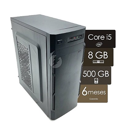 Pc Computador i5 8GB + 500GB HD - Desktop com Garantia 6 meses - CPU Intel Core i5