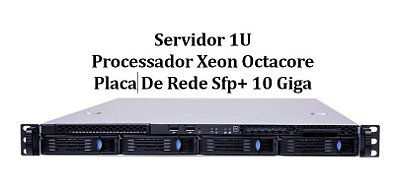 Kit Servidor Chenbro RM13704: 2x Xeon 8 core, DDR3 16GB, 2x HD SATA 1TB + 1x Placa 4x RJ45 1Gb