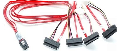 Cabo Molex MiniSAS SFF-8087 Para 4x SFF-8482 - 74562-7022 - Produto Novo com Garantia