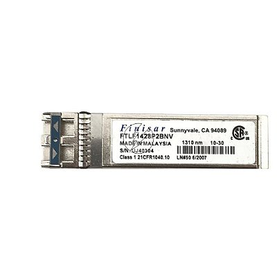 Transceiver mini Gbic Finisar FTLF1428P2BNV: SFP+, 8Gb, 10Km, 1310nm