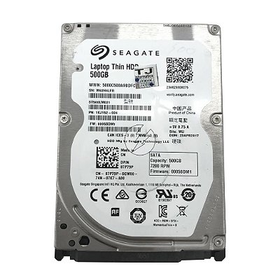 HD 500GB 2,5" SATA 7,2K da Seagate ST500LM021 1KJ152-034