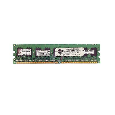 Memória Ram Kingston Kvr667d2e5/2g: DDR2 2GB, 667, ECC UDIMM