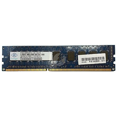 Memória RAM Nanya NT4GC72B8PG0NF-DI 662609-571: DDR3, 4GB, 2Rx8, 1600E, ECC UDIMM