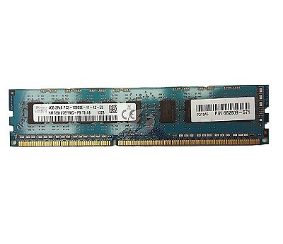 Memória RAM SK hynix HMT351U7EFR8C-PB 662609-571: DDR3, 4GB, 2Rx8, 1600E, ECC UDIMM