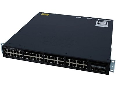 Switch Cisco Catalyst Ws-C3650-48Ps-s 48 Portas Poe 10/100/1000 e 4 portas Uplink 1G