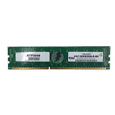 Memória RAM ATP ATP2048 XQ13E8E2GS-E-BC: DDR3, 2GB, Rx, 1333MHz, 10600R, ECC UDIMM