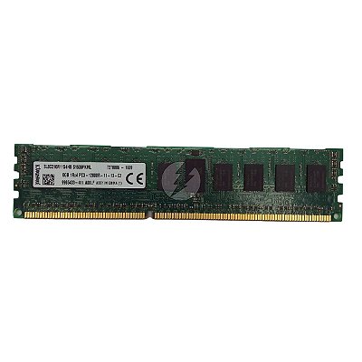 Memória RAM Kingston SL8D316R11S4HB 7278886-1609 9965433-411.A00LF Chip SK hynix: DDR3, 8GB, 1Rx4, 1600R, RDIMM