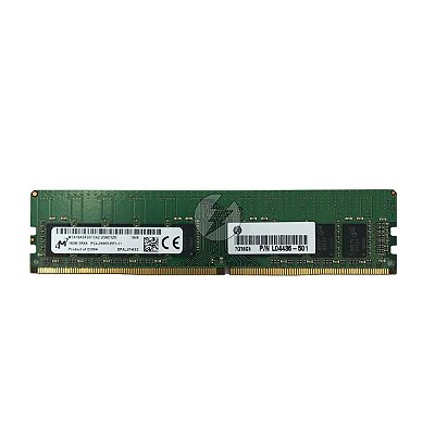 Memória RAM Micron MTA18ASF2G72AZ-2G6D1 L04436-501: DDR4, 16GB, 2Rx8, 2666V, RDIMM