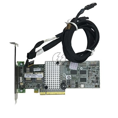 Placa Controladora RAID IBM M5014: 8x SAS/SATA 6GB, PCI-E, Perfil Alto + Cabo