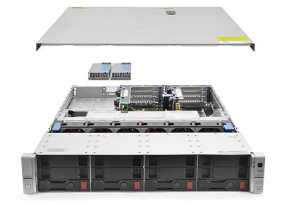 Servidor HP DL380 G9 12B: 2 Xeon 12 Core, Ram 64Gb, Sem HD, SFP+ 10Gb, 1x DC -48v e 1x AC.