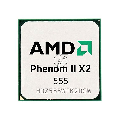 Processador AMD Phenom II X2 555 3,20GHz: HDZ555WFK2DGM: 2 core, Socket AM2+, AM3