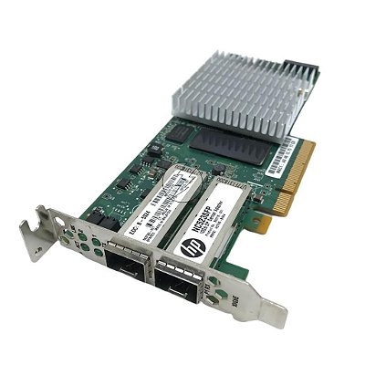 Placa de Rede HP NC523SFP QLE3242-HP: 2x port SFP+ 10GB, PCI