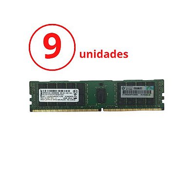 09 MEMORIAS para Servidor: DDR4, 16GB, 2133MHZ, ECC REG - Lote com 9 unidades