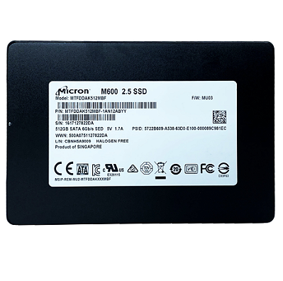 SSD Servidor 512Gb Sata 3 M600 2.5" Enterprise MTFDDAK512MBF