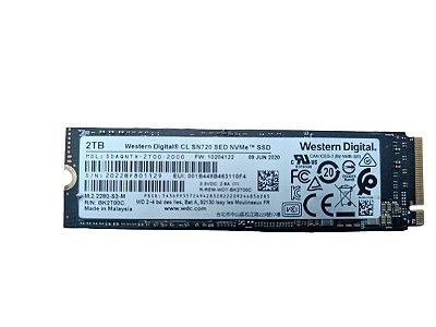 SSD 2 Tera, Wd Black Sn720 Nvme M.2 2280 - SKU 25599
