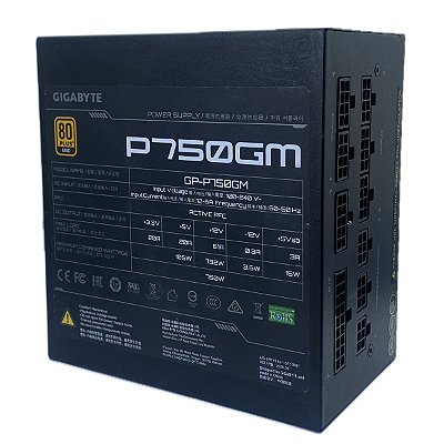 Fonte Gigabyte GP-P750GM 750W 80 Plus Gold Modular com Cabo