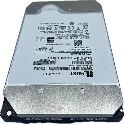 Hd Servidor 10 Tera Ultrastar HC510 7,2K Sas 12 Gb/s 4Kn