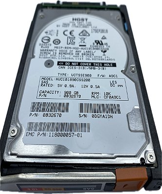 Disco rígido EMC 005051467 900GB 10K SAS 2.5" 6G HDD