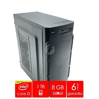 Computador Intel i3 8GB DDR3 + 1 Tera HD SATA + WiFi - NOVO - Adaptador WiFi - Processador i3 3,06GHz