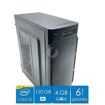 Computador i3 4GB DDR3 + 120GB SSD - Desktop NOVO - Ótimo Custo