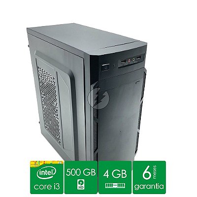 Computador Intel i3 4GB DDR3 + 500GB HD SATA - Desktop NOVO