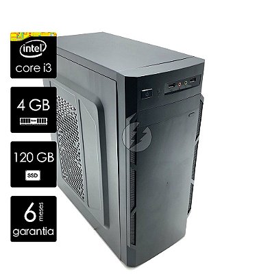 Computador i3 4GB DDR3 + 120GB SSD + WiFi - Super rápido com HD SSD e memoria DDR3 - Pc com Garantia - Processador i3 - Ótimo custo