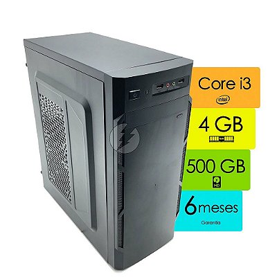 Computador Intel i3 4GB DDR3 + 500GB HD + WiFi - Desktop com Garantia