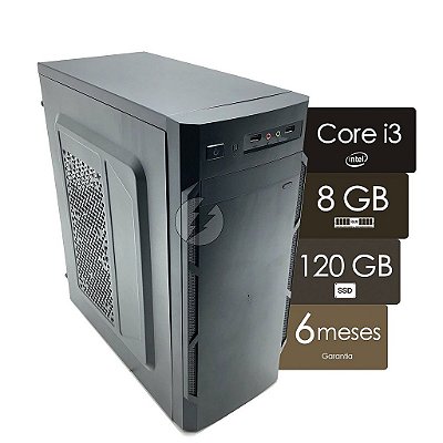 Micro Computador Intel Core i3 8GB DDR3 + 120GB SSD - Super rápido com o HD SSD e memoria DDR3 - Desktop com Garantia 6 meses