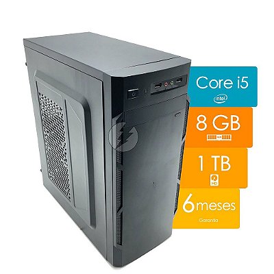 Pc Computador i5 8GB + 1TB HD + WiFi - Desktop com Garantia 6 meses - Processador Intel Core i5 - Adaptador WiFi