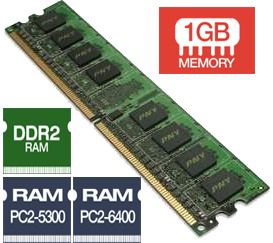 Memória RAM DDR2-667: 1GB ECC com buffer - Final: F