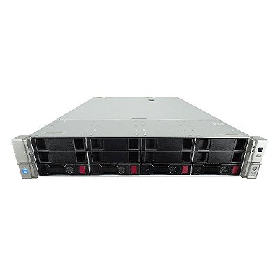Servidor HP ProLiant DL380 G9 c/ 4 Baias: 2 Xeon 12 Core, Ram 64GB, 2x HD SATA 3TB.