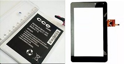Kit Tela Touch + Bateria Tablet Cce Motion Tab T733