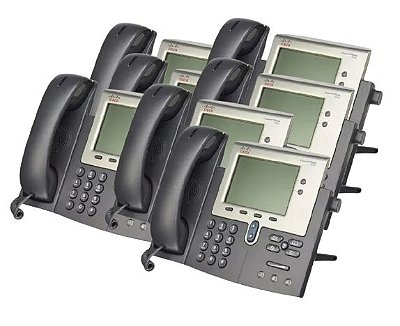 7 Unidades do Telefone IP Cisco Voip 7942g Poe - Lote c/ 7 Unidades