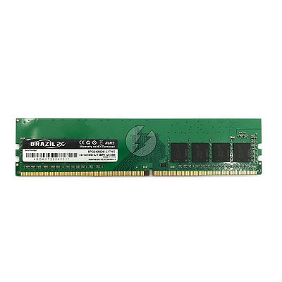 Memória Ram DDR4 4GB Brazil PC, 1Rx4, 2400T, DIMM: BPC2400D4CL17/4G