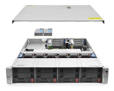 Servidor HP ProLiant DL380 G9 4 Baias: 2 Xeon 12 Core, Ram 256GB, 4x HD SATA 3TB, QSFP 40Gb.