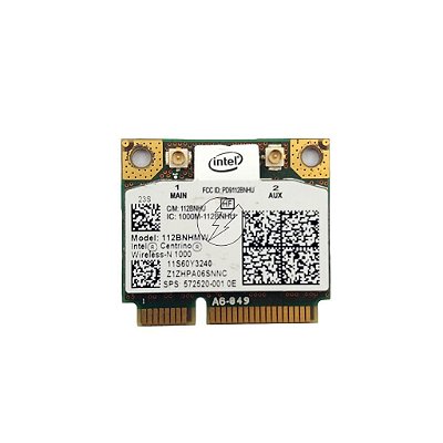Placa de Rede WiFi Notebook Intel: Centrino Wireless-N 1000