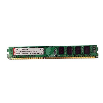 Memória Ram Taicon Tai1333pcd3/2: Ddr3, 2GB, 1333, Udimm VLP