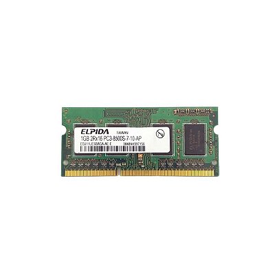 Memória Ram Notebook 1GB DDR3, 2Rx16, 1066S, SODIMM da Elpida