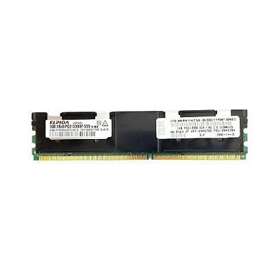 Memória RAM Elpida EBE11FD8AGFD-6E-E: DDR2, 1GB, 2Rx8, 333F