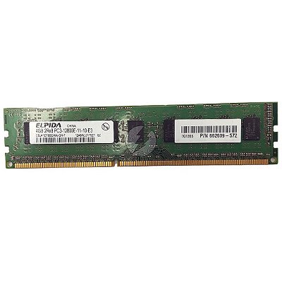 Memória RAM Elpida EBJ41EF8BDWA-GN-F 662609-572 500210-572: DDR3, 4GB, 2Rx8, 1600E, ECC UDIMM