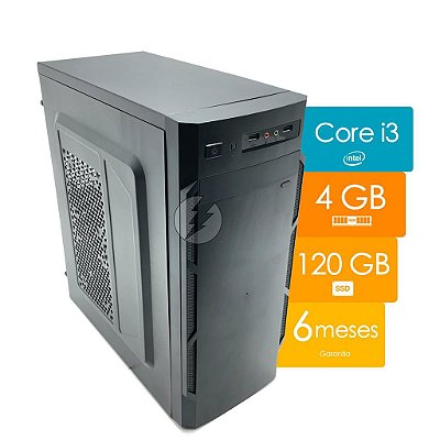 Computador Intel Core i3 3.20Ghz, 4GB, SSD 120GB SATA, com WiFi