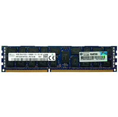 Memória RAM SK hynix HMT42GR7BFR4A-PB 713756-081: DDR3L, 16GB, 2Rx4, 1600MHz, 12800R, RDIMM