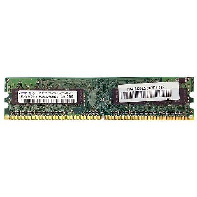 Memória RAM Samsung M378T2863RZS-CE6 41A1296: DDR2, 1GB, 1Rx8, 667U, UDIMM