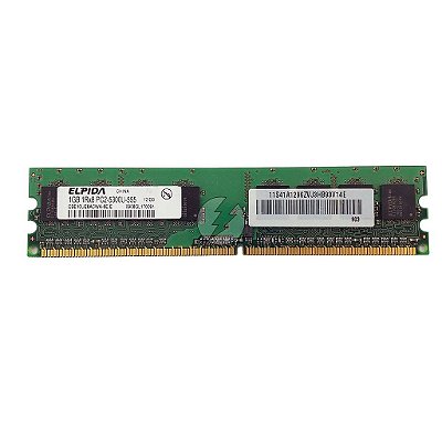 Memória RAM Elpida EBE10UE8ACWA-6E-E: DDR2, 1GB, 1Rx8, 667U, UDIMM