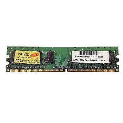 Memória RAM Genérica: DDR2, 1GB, Rx, 800MHz, 6400U, UDIMM
