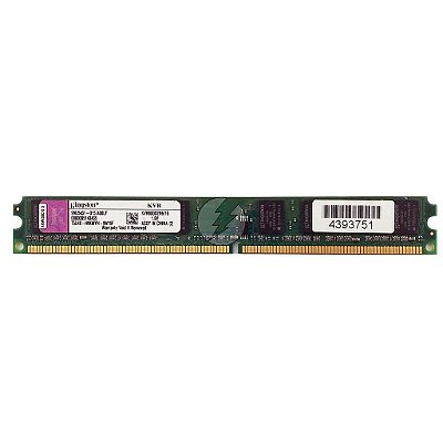 Memória RAM Kingston KVR800D2N6/1G Chip Kingston: DDR2, 1GB, 800, UDIMM, VLP