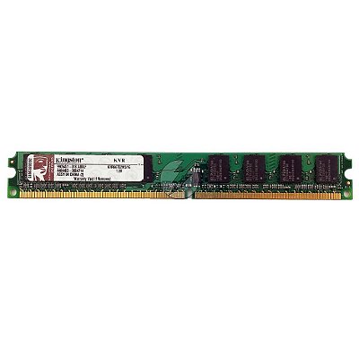 Memória RAM Kingston KVR667D2N5/1G Chip Elpida: DDR2, 1GB, 667, UDIMM, VLP