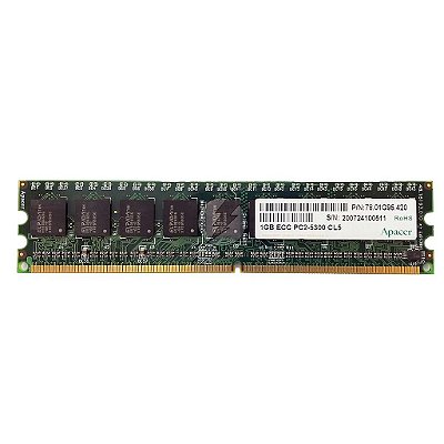 Memória RAM Apacer 78.01G95.420: DDR2, 1GB, Rx, 667, ECC UDIMM